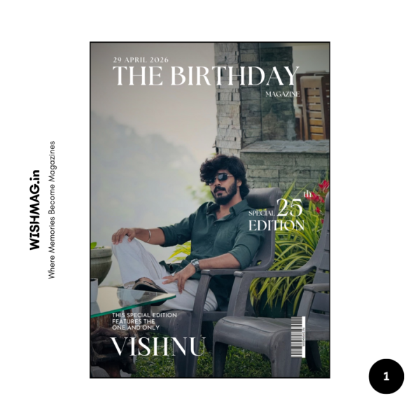 The Birthday Magazine for Him - 12 Pages & 32 Photos