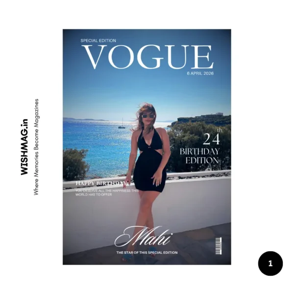 Vogue Birthday Edition Magazine For Her - 12 Pages & 28 Photos