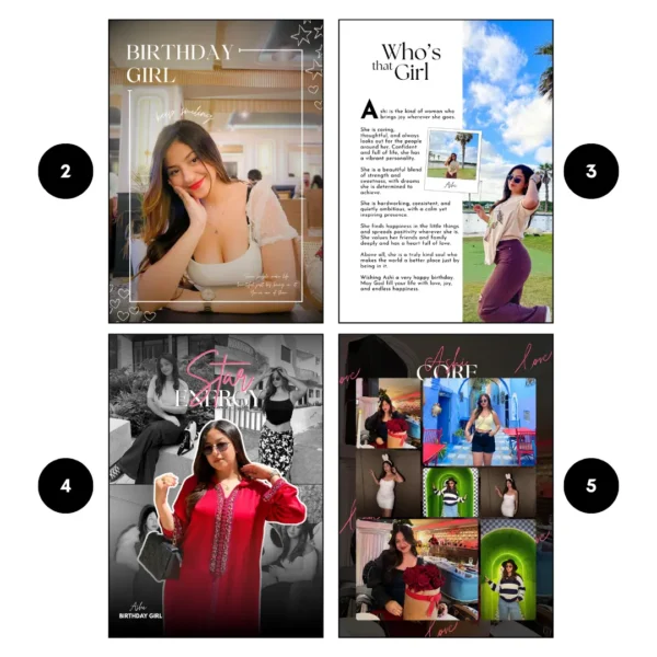 The Birthday Magazine For Her - 12 Pages & 31 Photos