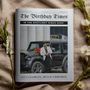 Cover of The Birthday Times Magazine for Him